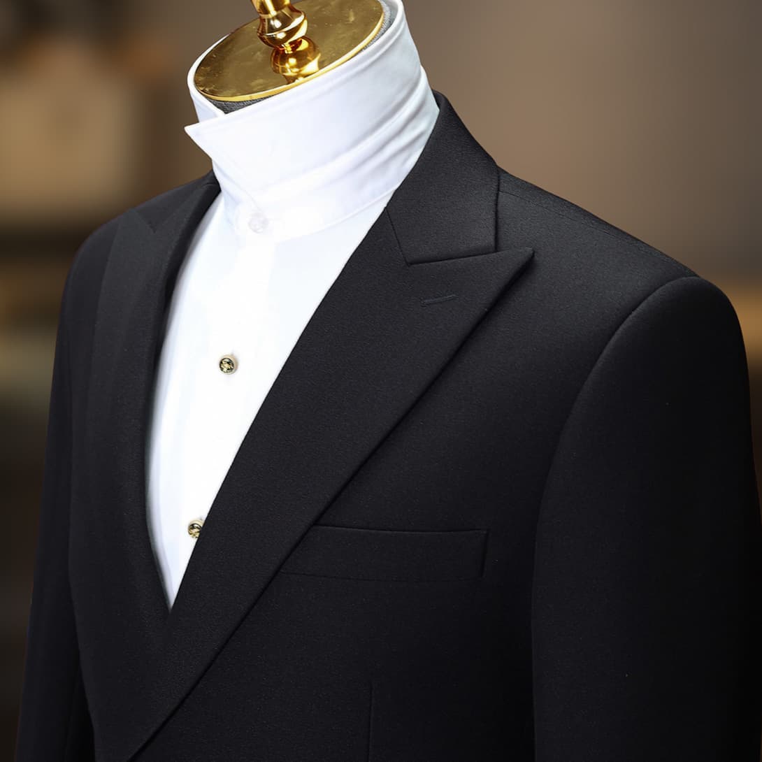 Bộ Vest Đen 1 Cúc Xéo 3
