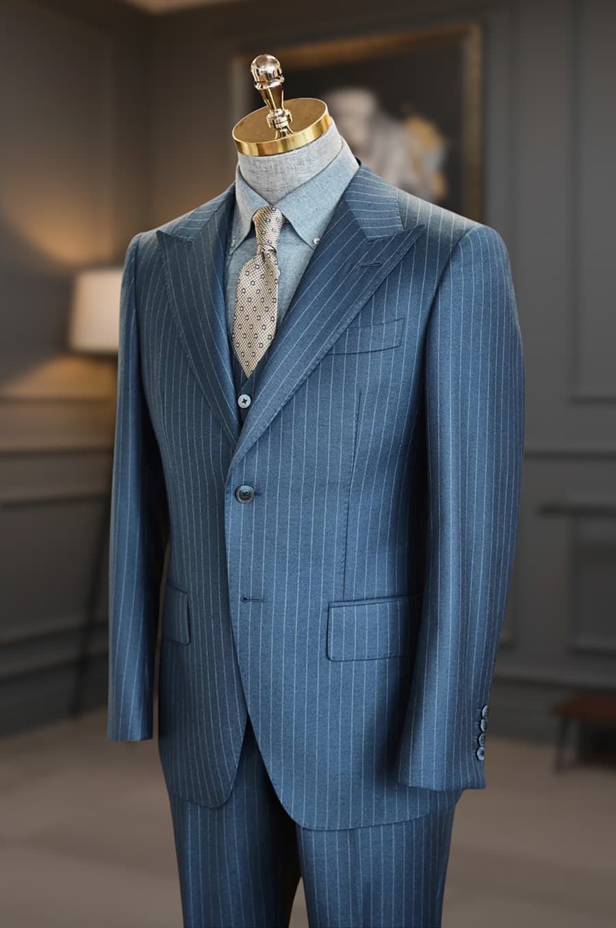 Bộ Vest Sọc Xám 1