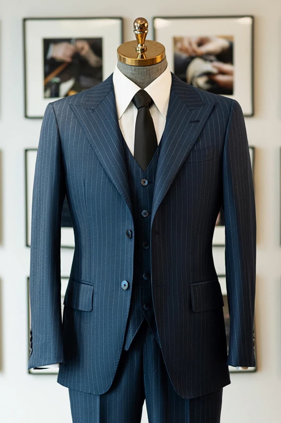 Bộ Vest Xanh Than Kẻ Nhỏ 1