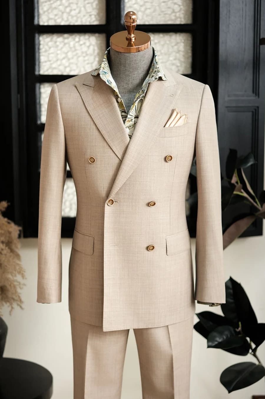 Bộ Vest Be Cát 1